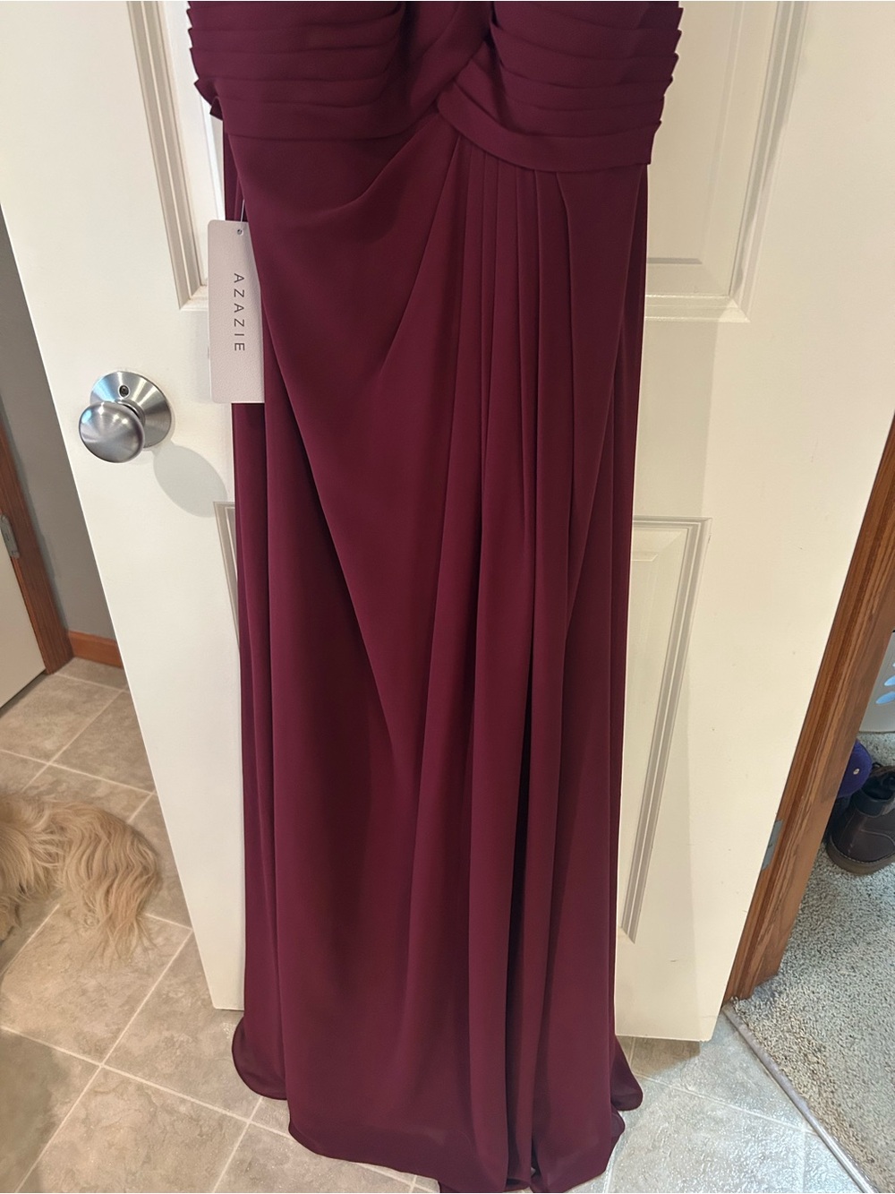 Azazie Ginger Allure Cabernet Maxi Dress NWT - Picture 4 of 15